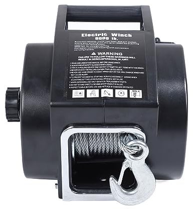Electric Cable Winch 5000LBS Towing Force Dual Mode Low Noise Portable Drill Winch, Portable Electric Winch for Car Trailer Truck Trailer Boat