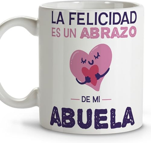 LolaPix Regalos para mujer. Tazas originales para regalar. Regalo abuela. Regalos para abuelas. Taza cerámica 330 ml.