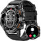 JELLOO Militär Smartwatch für Herren mit Bluetooth Anhuf, 1,39-Zoll- HD-Smartwatch für iPhone Android 400 mAh Fitnessuhr mit Herzfrequenzmesser Schlaftracker und 101+ Sportmodi