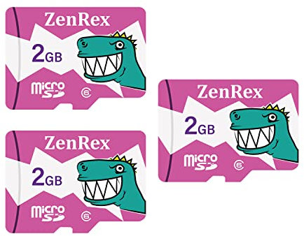 ZenRex 2GB Pack of 1, 3 Count Micro SD C6 Memory Card for Camera Tablet Smartphone with Adapter