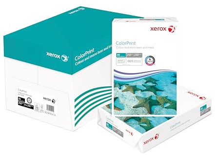 Xerox Colorprint Premium Farblaser-Druckerpapier, weiß, 250g/m², A4, FSC Mix Credit, 1 Karton zu 4 Paketen (1.000 Blatt), 003R95414