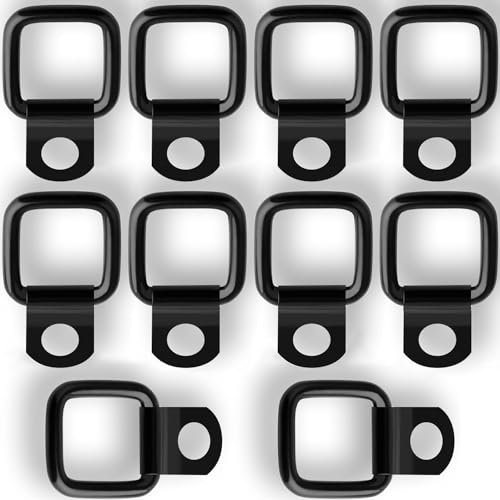 Kdtoll D Aufbauring Zurröse, 10 Stück Schwerlast Zurrösen für Anhänger, D-Ring Verzurrösen mit Last 200KG, Anhängerzubehör aus Edelstahl für Ladungssicherung LKW, Boot, PKWs, Kajak