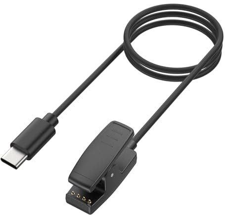 Oumida USB C Charger Charging Clip for Garmin Approach S20/G10/Vivomove/Lily/Forerunner 235/35/64/230/630/645/645 Music Replacement Charging Cable Data Cable 3.3FT (100cm)