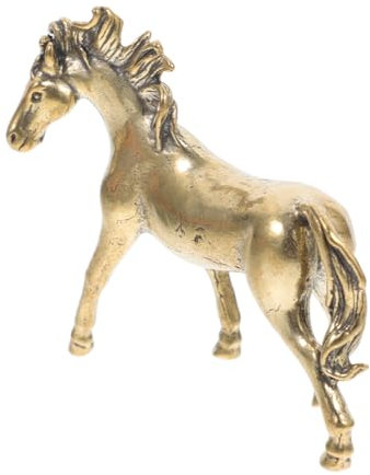QUMIIRITY 3 STK Schreibtischdekoration Spielzeugtiere Kleine Pferdefiguren Pferdestatuen Und Skulpturen Reichtum Kreative Pferdefigur Pferdestatuen Wohnkultur Mini-pferdefiguren Kupfer
