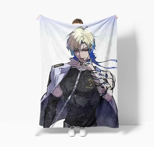 Blue Lock Decke, Anime-Cartoon, Seishiro Nagi/Isagi Yoichi, 3D-Druck, superweiche Mikrofleece-Decken, niedliche Flanelldecke (Michel Caesar, 125 x 200 cm)