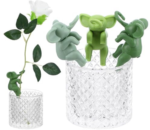 Yuanchu 3 Stück Niedliche Klammern für Pflanzen,Pflanzenklammern Plant Propagation Buddy Elefantenform Pflanzenstützen Pflanze Stammen Gerüst für Keimlinge Stängel Triebe Stecklinge