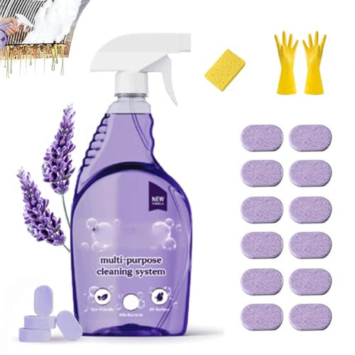 Dr Clean Backofenspray, Allzweck-Reinigungsspray mit konzentrierter Reinigungstablette, Dr Cleaning Sprays für sofortige Fleckenentfernung, Reiniger für alle Oberflächen (C 12)