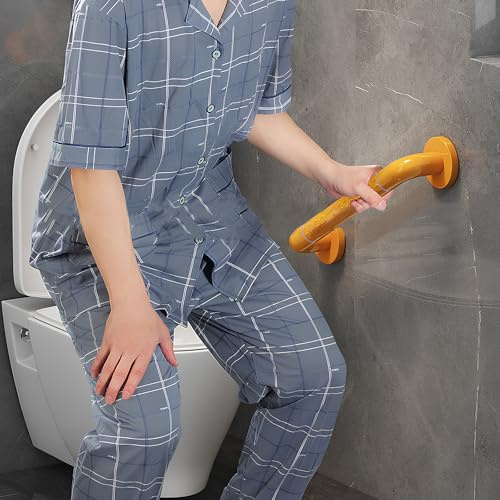 Griffstangen für Badezimmer, Anti-Rutsch-Handläufe für ältere Behinderte, Dusche Handlauf Bad WC Sicherheitsunterstützung, Edelstahl-Griffe für Badewanne Küchentreppe, 40cm Orange