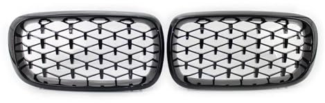 Racing Grill Für X5 F15 Für X6 F16 2014-2018 2017 2016 Autogrill Frontersatz Nierengrill Diamant Meteor Style Chrom Schwarz Kühlergrill Vorne(Black)