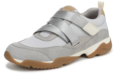 Vionic Womens Walk Slim Gia Adjustable Strap Trainers, Wide Fit, Grey, UK 5.5