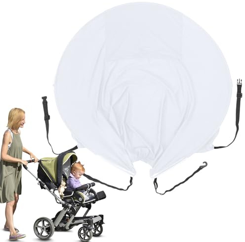 Sonnenschutz Für Kinderwagen Sonnensegel mit UV-Schutz | Kompakter UV Schutz Kinderwagen Markise Für Spaziergänge Picknick Einkaufen Ausflüge Tägliche Nutzung