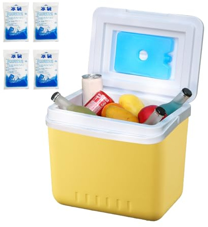 Cooler Box - Camping Kühler | Haarseitiger Kühler | Tragbare Eiskübel isoliert Eis Brustbox durchdicht harte Kühler für Camping Angeln Picknick im Freien tragbare Staubehälter