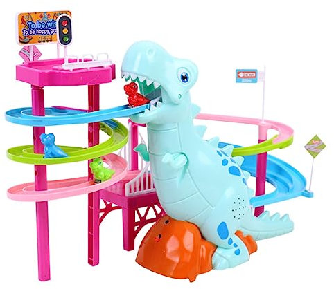 WOONEKY Juguete de Escalera para Set de Dinosaurios Juguetes Eléctricos para la Imaginación y Coordinación Manual para de Cumpleaños y Comienzos