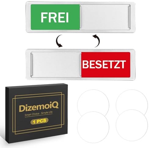 DizemoiQ Besetzt Frei Schild Selbstklebendes Türschild für WC und Toilette mit Schieber ohne Bohren Statusanzeige für Badezimmer Büro und Konferenzraum
