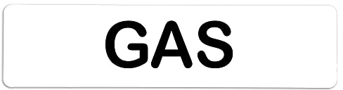 Becral® - Adesivo in vinile GAS | Adesivo porta in vinile | Segnale informativo | Cartello porta 200 x 50 mm (2)