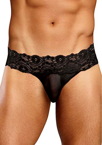 Male Power Strings-465178BKLX Strings Black L/XL