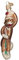Old World Christmas Kids Toy Collection Glas-Ornamente für Weihnachtsbaum, Socke, AFFE