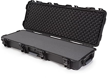 NANUK 990 Hard Case 47” with Wheels & Customizable Foam Insert, IP67 Waterproof & Crushproof, Rugged Construction for Ultimate Protection, Made in North America – Black (47.1” x 17.3” x 6.6”)