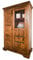 MASSIVMOEBEL24.DE Oxford Vitrine Akazie 95x45x147, Farbe:Hellbraun lackiert, Größe:95x45x147 cm (BxTxH)