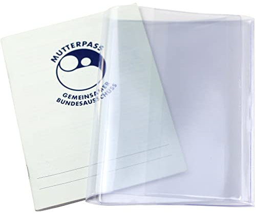 Olgs Mutterpasshülle für den Deutschen Mutterpass transparent, Schutzhülle Geschenk für Schwangere und werdende Mütter, Kunststoff Organizer für die Schwangerschaft (10er Pack)