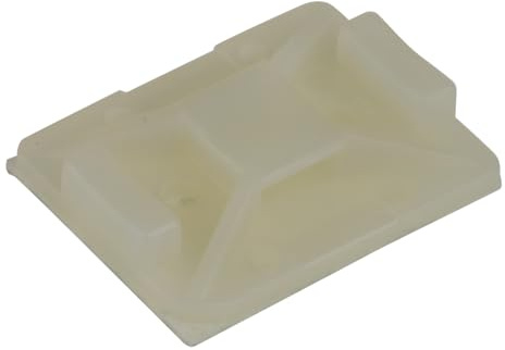 HellermannTyton TY Befestigungssockel selbstklebend, Nylon 66 32mm x 25 mm für 3.2mm → 8mm Kabelbinder, 100 Stück, Packung a 100 Stück