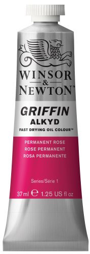 Winsor & Newton Griffin 37ml Alkyd Fast Drying Oil Colour Tube - Permanent Rose