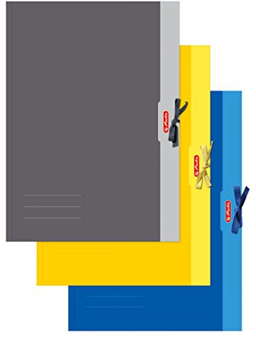 Herlitz 448209 Sammelmappe A2 Chromoduplex, 500 g/qm, 1ne Mappe erhältlich in den Farben: gelb, grau, blau