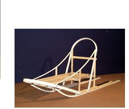 Dasher Wooden Snow Dog Sled Wood Kicksled