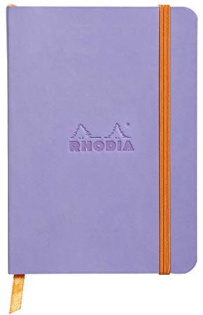 RHODIA 117359C - Iris Soft Notebook - A6 - Dot Dot - 144 pages - Ivory Clairefontaine Paper 90 g/m - Bookmark, Elastic Closure - Faux Leather Cover - Rhodiarama Collection