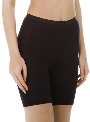 CALIDA True Confidence Hose Damen, Radler aus Wolle-Seide,Feinripp, temperaturregulierend, geruchshemmend WS schwarz 48-50