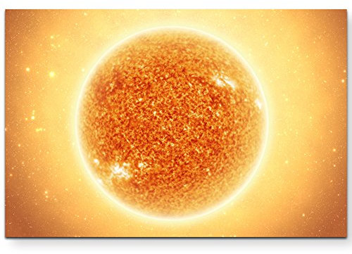 Paul Sinus Art Leinwandbilder | Bilder Leinwand 120x80cm Sonne mit Tiefenschärfeeffekt