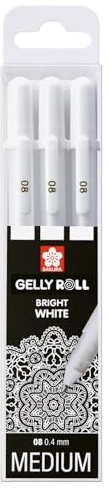 Sakura Gelly Roll 3 gelpennen 0,4 mm - wit