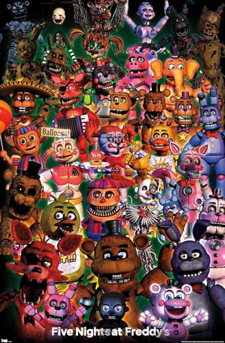 Trends International FNAF-Ultimate Group Wandposter, mehrfarbig ungerahmte Ausführung 22.375 x 34 multi