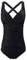 FLYRONG Swimming Consume for Women V Neck One Piece Tummy Control Swimsuits for Women Swimwear, Black, L (UK16-18)