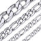 ChainsHouse Chaîne Lourde Maille Figaro pour Homme Acier Inoxydable Collier Femme, Bijoux Garçon Hip Hop [Argenté-Largeur: 13mm; Longeur: 66 cm] Cadeau Anniversaire Valentin Noël