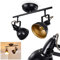 HOFSTEIN Deckenleuchte Tina, Deckenlampe aus Metall in Schwarz/Gold, 2-flammig, mit verstellbaren Strahlern, 2 x E14-Fassung, Spot im Retro/Vintage Design, ohne Leuchtmittel