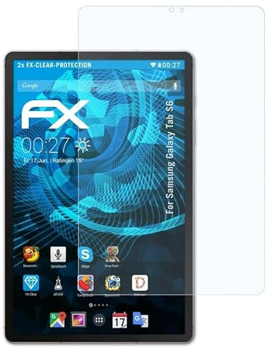 atFoliX Schutzfolie kompatibel mit Samsung Galaxy Tab S6 Folie, ultraklare FX Displayschutzfolie (2X)