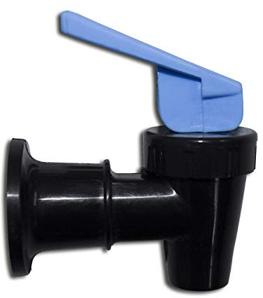 Grifo Negro con pestaña Azul para dispensador de Agua, Fuente de Agua