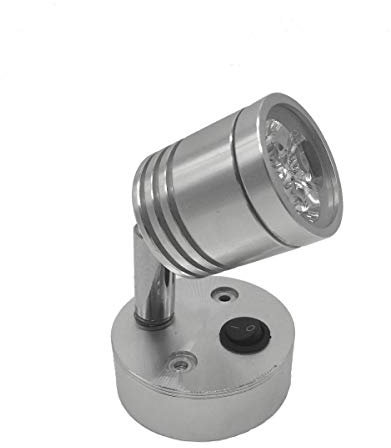 Riloer 12V 3LED Spot liseuse éclairage intérieur applique murale avec interrupteur pour camping-car caravane bateau