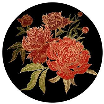 Surface ronde tapis traditionnel tapis rond tapis rond tapis tapis circulaire style chinois retro fleur noir rond tapis tapis rond tapis de salon table basse tapis tapis tapis tapis tapis tapis de tap