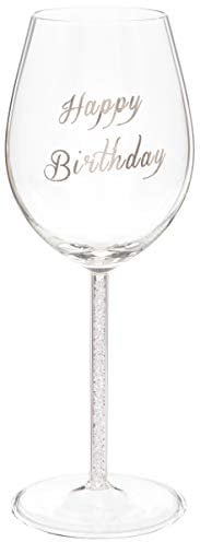 Maturi Verre à vin avec cœur gravé et détails en diamant