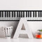 Hiser 2m Kitchen Bathroom Marble Wall Tile Stickers, DIY Rectangle 3D Northern Europe Decals Sticker for Kitchen Living Room Bathroom Home Decor Self-Adhesive (Black and white piano,10x200cm)