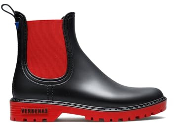 VERBENAS Stivali da Pioggia Gaudi Mate Negro-Rojo
