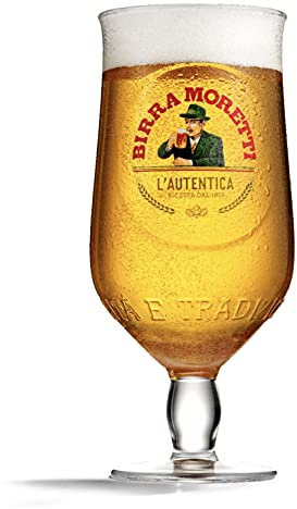 Birra Moretti 6 x Half Pint 25cl Glass The Bar Necessities Case Boxes of 6