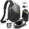 Annapro Carrying Case for Meta Quest 3S/Quest 2/Vision Pro, Hard Travel Case Compatible with Kiwi Design/BOBOVR Elite Battery Strap and Controllers Accessories, Crossbody Shoulder Backpack
