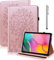 GLANDOTU Case for Samsung Galaxy Tab A8 10.5 2022/2021 (SM-X200/X205/X207) Case,lightweight folio Flip Embossed PU Leather Tablet Cover Case with fold Stand Functio (free Stylus pen) - Pink