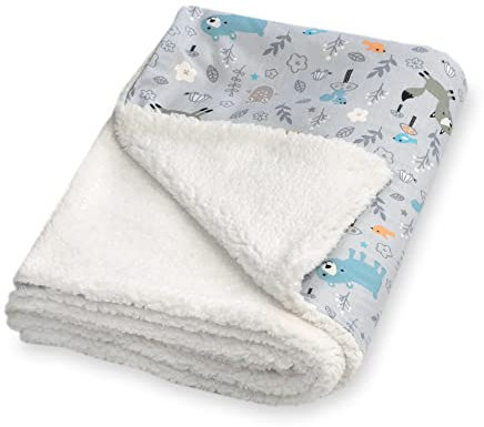 Julius Zöllner Winterdecke aus Baumwoll-Jersey und kuscheligem Teddy-Stoff | Gr. 70x100 cm | Made in Germany | OEKO-TEX® STANDARD 100 | Smart Friends