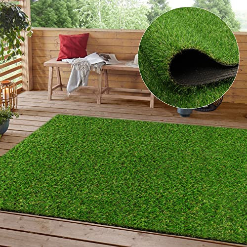 Heyroll Kunstrasenteppich, 20 mm Flor, grünes Kunstrasen, 1,2 x 1,8 m