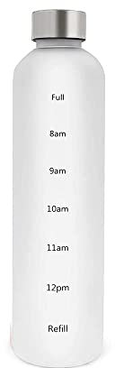 papasgix Trinkflasche 1l Sport, Wiederverwendbare Plastikflasche BPA frei, Leichte Wasser Flasche Plastik Sportflasche Auslaufsicher für Fitness Schule Fahrrad Outdoor Büro Gym