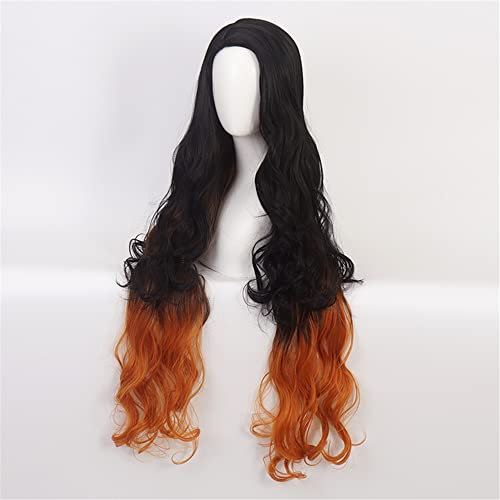 YXZCOS Perücke 【Demon Slayer: Kamado Nezuko】 Cosplay Perücke Halloween Perücken Fasching Damen-/Herrenperücke Karneval Wig